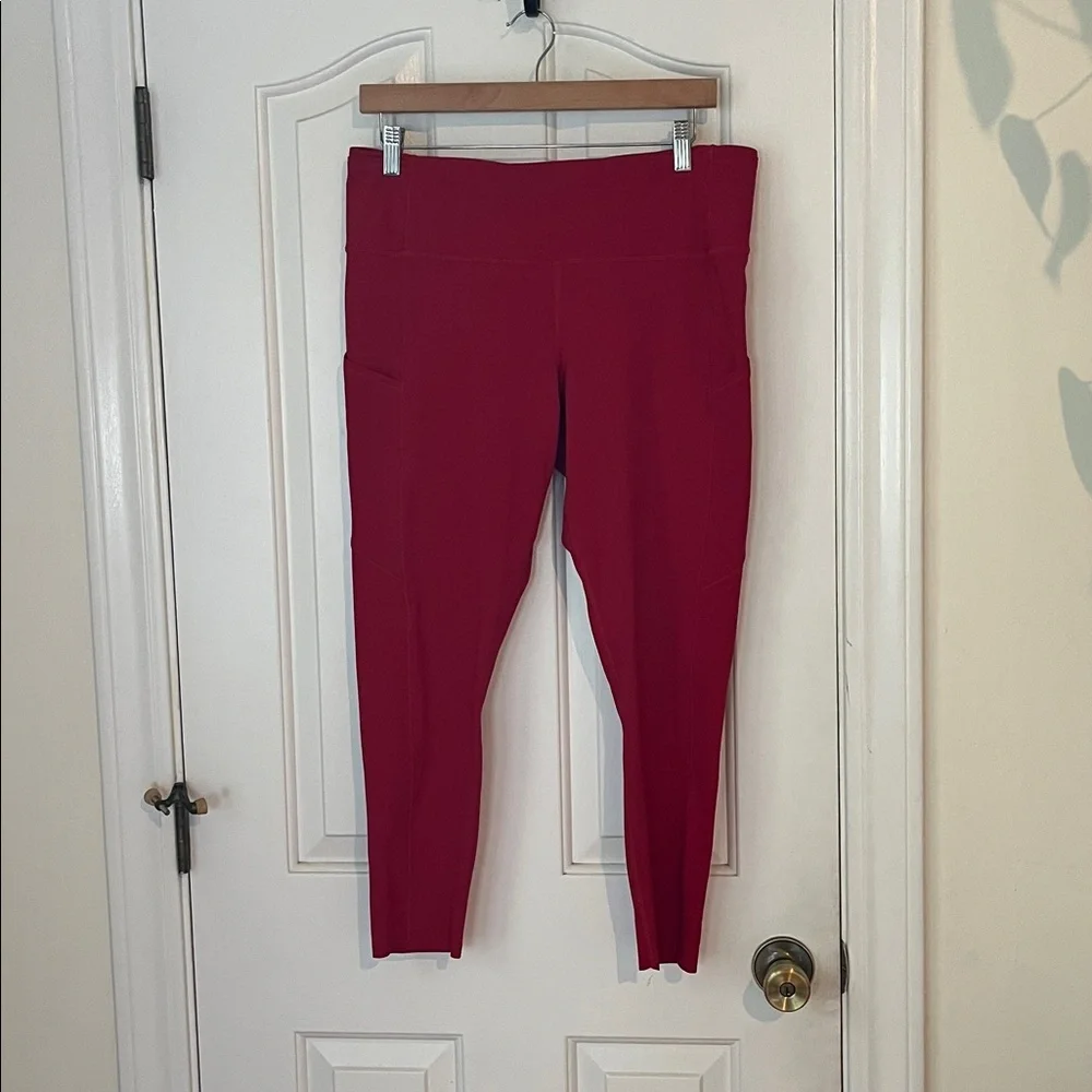 Lululemon | Fast & Free 7/8 Tight II Non-Reflective Nulux 25 True Red Plus SZ 14